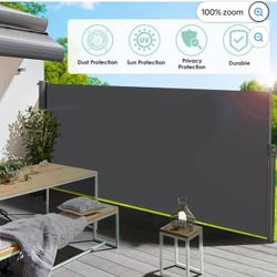 157.5" x 71" Side Awning, Patio Retractable Side Screen Awning, Patio Privacy Screen  W-23