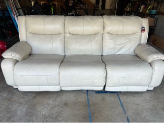 Genuine leather couch.