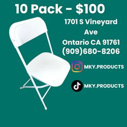 New White Folding Plastic Chair