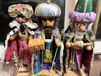 Complete and authentic Christian Steinbach “Three Kings” nutcracker set, handcrafted in West Germany. 