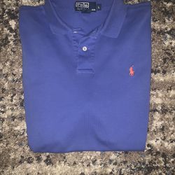 Polo Ralph Lauren Button Up Dress Shirt Men's Size L 100% Cotton