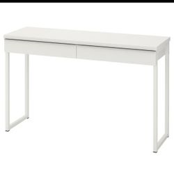 IKEA White High Gloss Besta Burs Modern Table Console Desk 