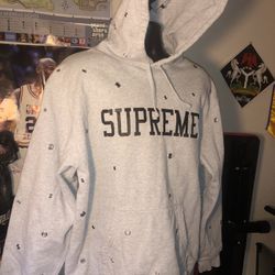 Supreme “eyelet” sweater hoodie 