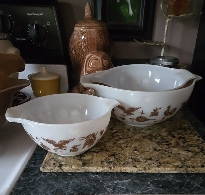 pyrex Large Americana bowls $25 ea