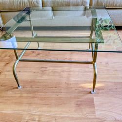 Glass And Metal Coffee Table