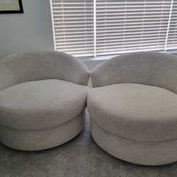 45" Cozy Oversized Swivel Accent Chairs