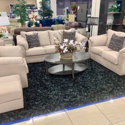 Darcy Stone Living Room Set (SOFA and LOVESEAT