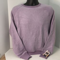 New Womens XL(16-18) Avia Reverse Fleece Sweatshirt Top Purple