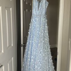 Blue Butterfly Windsor Dress