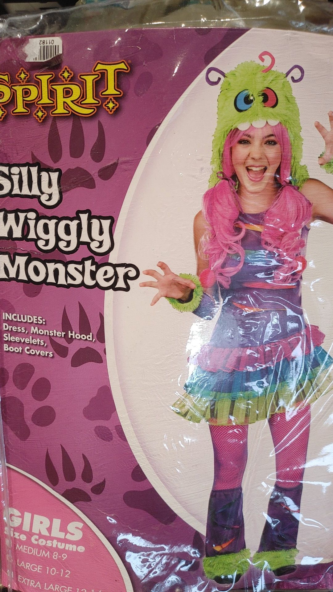 Kids Costumes girls Silly wiggly Monster Size 10/12