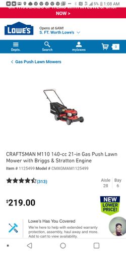 Craftsman m110 deals lawn mower parts