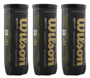 3x Wilson Premier Padel Speed 3-Ball Cans (9 Balls) - Yellow - New
