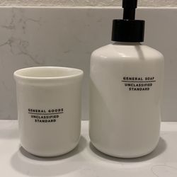 Matching Soap Dispenser And Cup H&M