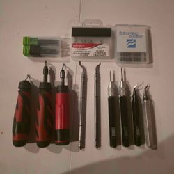 Machinist Deburring Tool & Blade Lot – Noga / Shaviv