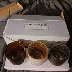 Jonathan Adler for Partylite - set of 3 candle holders - NIB