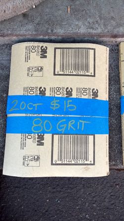 3m 80 grit 20ct sand paper