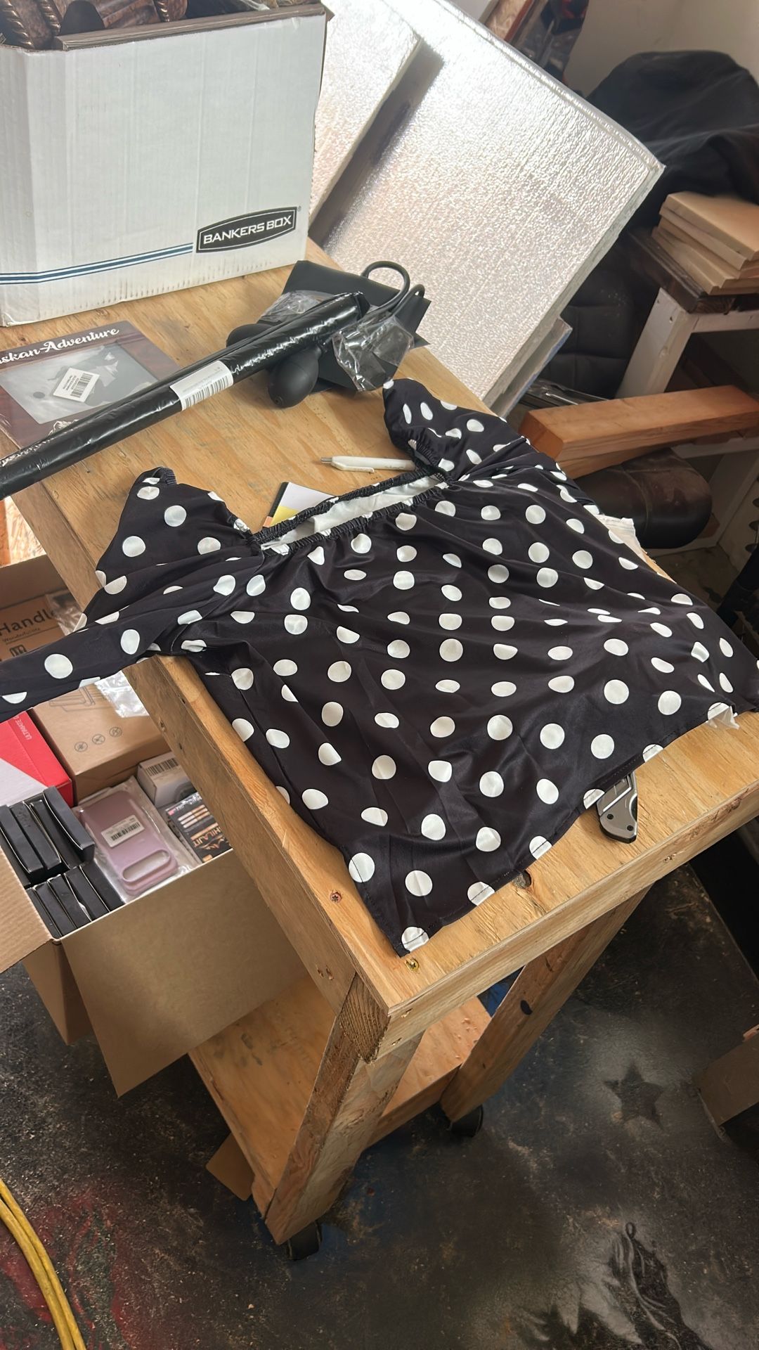 Long Sleeve Polkadotted Shirt