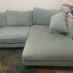 Blue Sofa With Chaise