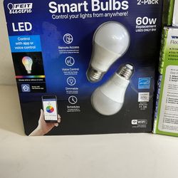 FEIT ELECTRIC 2 PACK ELECTRIC SMART BULBS $15