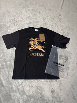 Black burberry Graphic Tee