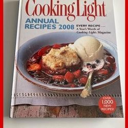 Cooking Light 2008 Cookbook Annual Recipes Hard Cover Oxmoor House 496 pages