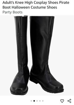 New Adult's Knee High Cosplay Shoes Pirate Boot Halloween Costume Shoes
Party Boots, Size 48- US 13.5, 14
