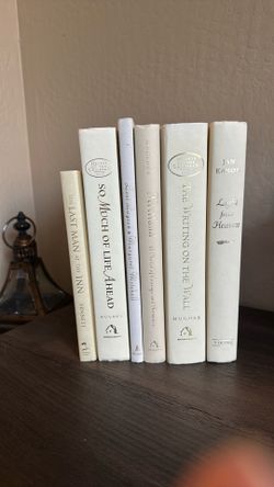 Decorative book stack, neutral, cream, beige decor, staging