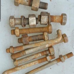 Various Bolts And Nuts 3/4 " To 1/2 "  Take All $5