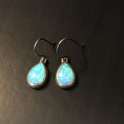 Opal Earrings Silver