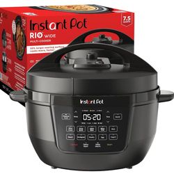 Instant Pot RIO 7-in-1 Electric Multi-Cooker - Wide Base, 7.5 Qt, Black