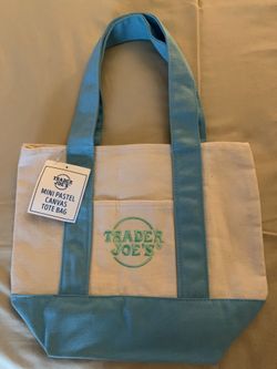 Blue Trader Joes Mini Canvas Bag in HB SEE DETAILS