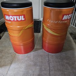 Motul Oil Drum Stools.  Set Of 2 For $130
