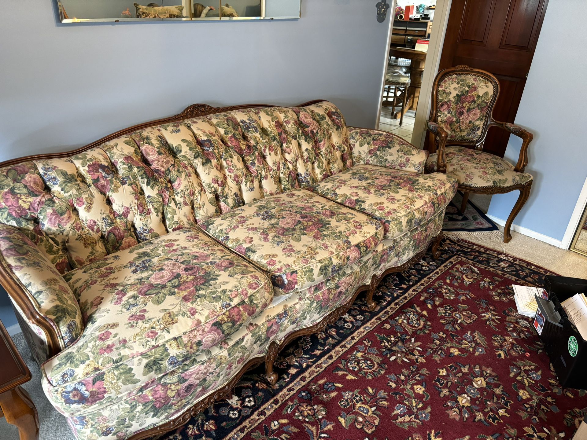Antique Sofa With Matching Chair