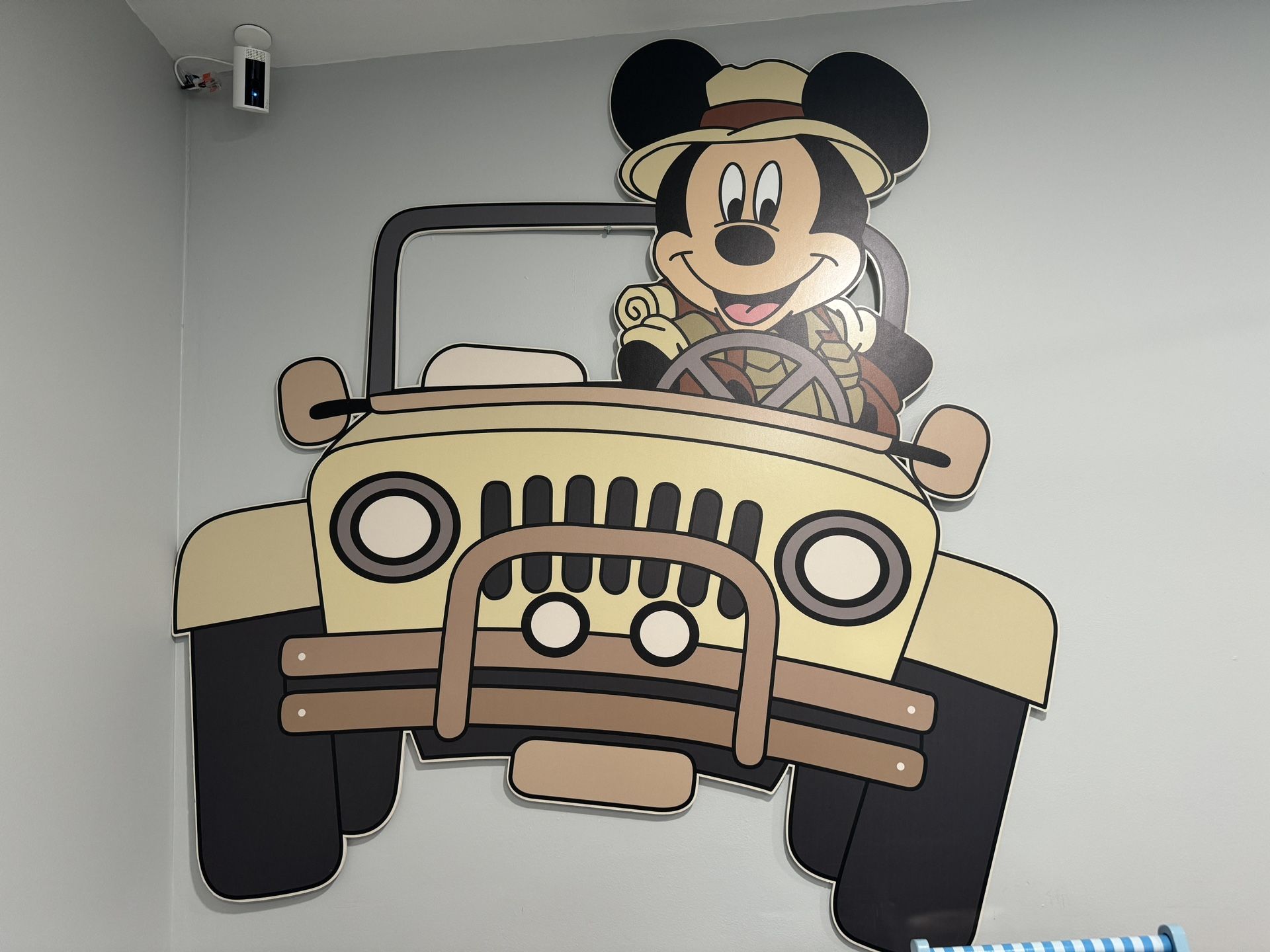 Safari Mickey In Jeep Cutout Sign