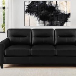 New Sofa Black Leather 