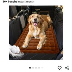 Backseat Pet Bed Mat, Plaid Dog Bed for Car Back Seat, Flannel Dog Covers for Loveseats, Non-Slip Travel Pet Mat, Custom Fit for Backseat Extenders an