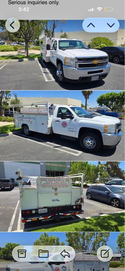 2014 Chevy Silverado 3500HD Duramax Diesel Utility Truck – 131k Miles