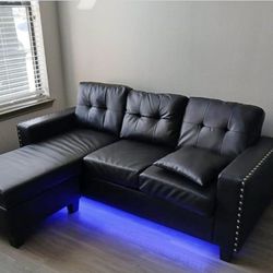 Brand New! Messi Black Reversible Sectional 