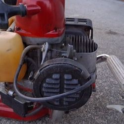 Gas powered hedge clippers.