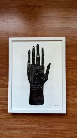 Palmistry Hand Print Framed