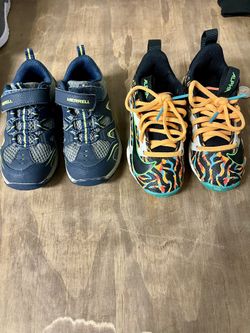 Toddler boys 10C - Nearly New Nike cleats & Merrell Hiking shoes 