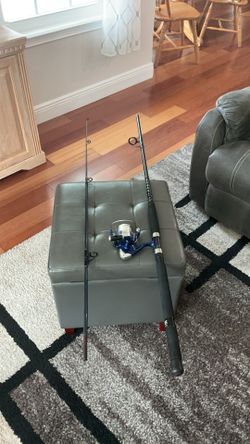 8 ft. Zebco Medium Heavy Rod, and New Shakespeare Reel