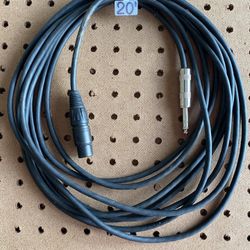 20 Feet Balanced Cable with Neutrik XLR female to 1/4” TRS male 