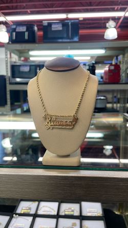 10K 12.0g 20IN. ROPE CHAIN  W/ "BLANCA" PENDANT