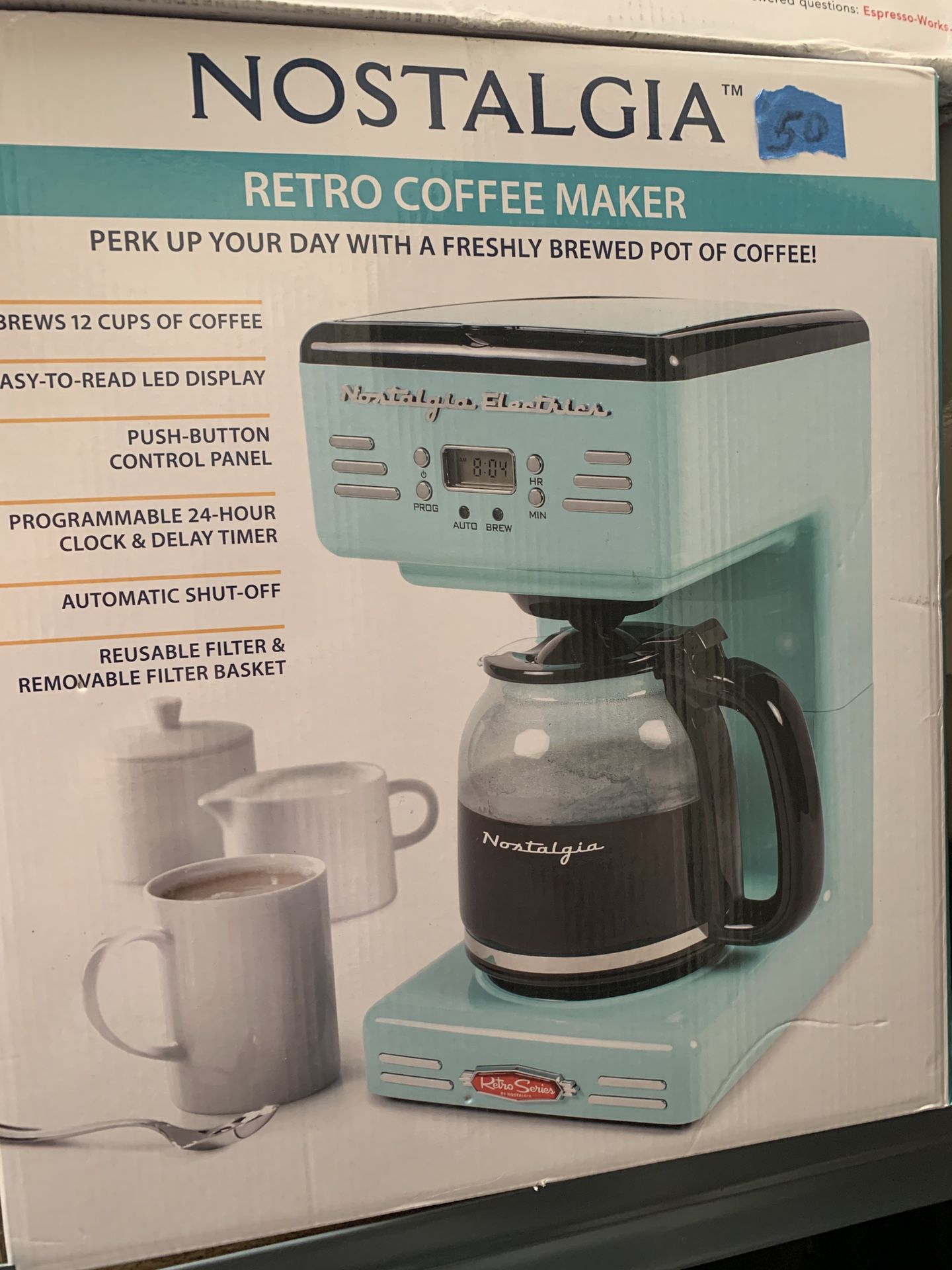 Nostalgia Retro Coffee Maker 12 Cup