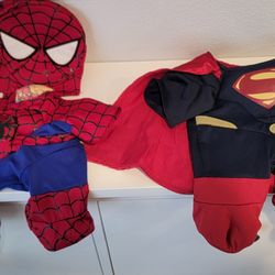 Build A bear Costumes Spiderman & Superman