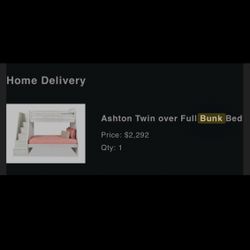 Ashton Twin Over Full Bunk Bed