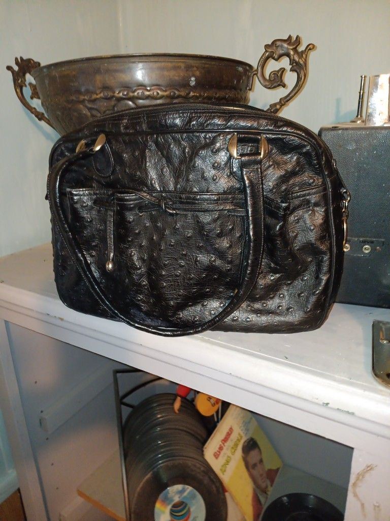 Ostridge Print Supreme Dove Handbag