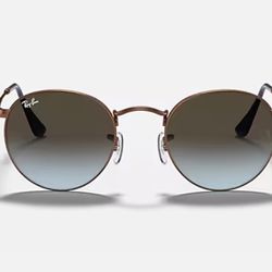 BEAUTIFUL SOLD OUT RAY-BAN ORB3447 SUNGLASSES – Dark Bronze / Light Blue Gradient-NEW IN BOX $100🔥
