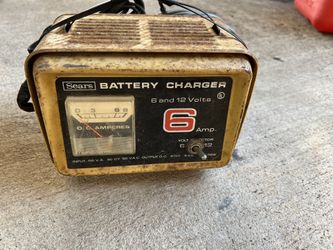 Vintage Sears 6V/12V Charger. Just Needs New Clamps.